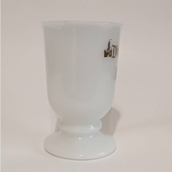 Vintage Disneyland Mug "JOHN" Gold Lettering Milk Glass Pedestal Mug Mid Century - Picture 6 of 10